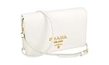 Prada Damen Weiss Saffiano Leder Schultertasche 1BP019 NZV F0009