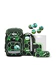 ergobag pack Set ergonomischer Schulrucksack, 6-teilig, VolltreffBär - Grau, Einheitsgröße