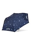 ergobag Regenschirm Kinderschirm für die Schultasche, ultraleicht und klein mit Tasche, Ø90 cm KoBärnikus - Blau