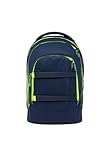 satch pack Schulrucksack ab 5. Klasse ergonomisch 30L Stauraum standfest Organisationstalent Toxic Yellow - Dunkelblau