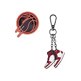 coocazoo Colour UP-Set, „Jump & Dunk“, rot-schwarz-weiß, Anhänger & Klett-Patch für die Schulrucksäcke Mate, Joker & Porter, Motiv & Anhänger, austauschbar & individuell, ab der 3. Klasse