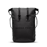 Nordlight Dry Bag 35l - (Schwarz) Roll Top Rucksack mit gepolstertem Tragegurt, wasserdichte Tasche für Wassersport, Fahrrad, Kurierrucksack, Trekking, Angeln