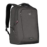 WENGER MX Professional Laptop-Rucksack mit Tabletfach, Notebook bis 16 Zoll, Tablet bis 10 Zoll, Organizer, 21 l, Damen Herren, Büro Business-Reisen Uni, Grau meliert, 611641