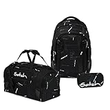 satch Match Schulrucksack Set 3tlg. mit Sporttasche und Schlamperbox (Ninja Matrix)