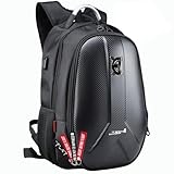 Uonel INDUSTRY Motorradrucksack mit Regenschutz Biker Rucksack - Motorradhelm Rucksack daswasserdicht 35L Helmhalter +4 Schlüsselanhänger
