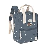 LÄSSIG Kinderrucksack mit Brustgurt Kindergartentasche Kindergartenrucksack 28 cm, 5,5 Liter, 3 Jahre/Mini Square Backpack Happy Prints Dunkelblau