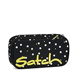 satch Schlamperbox extra groß inkl. Trennfach Reißverschlussfach Stiftehalter Geodreieck Sichtfenster für Stundenplan Lazy Daisy