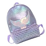 VALICLUD Rucksack Für Mädchen Kinder- Rucksack Kinder- Rucksäcke Netter Rucksack Mode- Schultertasche Studentenrucksack Kinderrucksäcke Reiserucksack Reisen Violett Pu Schultertaschen