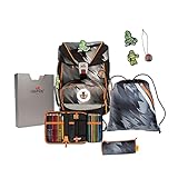 DerDieDas Schulrucksack Set 5-TLG. ErgoFlex Exklusiv LED Cyber Dino 2023
