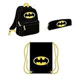 CERDÁ LIFE'S LITTLE MOMENTS Jungen Kinderrucksack, Turnbeutel und Federmäppchen-Ideal für den Schulanfang Schulranzen Set, Schwarz