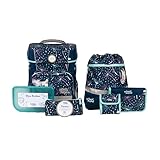 SCHOOL-MOOD - Schulranzen Set Kätzchen, 7-teilig - Hero Maxx Air+ - inkl. Zubehör - ergonomischer Schulranzen Jungen & Mädchen - Schultasche für Kinder in der 1. bis 4. Klasse Lina (Kätzchen)
