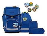 ergobag Unisex Kinder Kinderrucksack, WaldmonstBär-Dunkelblau, Einheitsgröße
