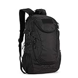 Militär Rucksack Molle Taktische Motorrad Wanderrucksack Outdoor Wasserdicht Trekkingrucksack 25L Campus Jagdrucksack Schulrucksack Jungen Daypack für Herren Damen Schwarz