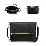 Gladdon Umhängetasche damen,Schultertasche mit Reißverschluss, Crossbody Tasche, Leder Handtasche Klein, Daypack…