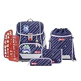 Step by Step Schulranzen-Set 2IN1 Plus Pegasus Emily 6-teilig, lila, Pegasus-Desgin, ergonomischer Tornister mit Reflektoren, höhenverstellbar, Hüftgurt, Mädchen ab der 1. Klasse, 19L