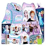 Frozen Eiskönigin Elsa Olaf 21 Teile Set Schulranzen Ranzen Schultüte 85 cm Federmappe mit Sticker-von-Kids4shop vio