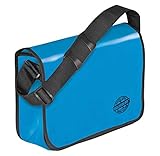 VELOFLEX 7000351 - Umhängetasche Velocolor, aus LKW-Plane, mit Handyfach, 2 Stiftfächern und Einsteckfach, blau, 1 Stück
