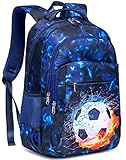 LEDAOU Schulrucksack Jungen Teenager Mädchen Rucksäcke Schultaschen Kinder Wasserdicht Leichtgewicht Schulranzen Groß für Schule Geschenke (Blau)