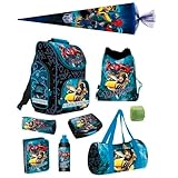 Familando Transformers Schulranzen 1. Klasse ergonomischer Tornister für Jungen und Mädchen Schultasche im Set (Komplett mit Schultüte)