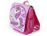 Kinderrucksack Motiv: Einhorn für Mädchen in pink individuell mit Name Bedruckt, ideal für Kita/Kindergarten Kindergartenrucksack