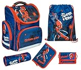 Undercover - Spider Man Schulranzen Set Clou - 1. Klasse Grundschule - mehrteiliges Set mit Geldbeutel, Sportbeutel, Schlamperetui und Schüleretui - Jungen