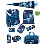 Familando Jurassic World Schulranzen für Jungen · Scooli Campus Fit Schultasche · ergonomisch & leicht · Kinder Schulranzen 1. Klasse mit Schultüte