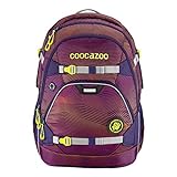 Coocazoo Schulrucksack ScaleRale Soniclights Purple lila, ergonomischer Tornister, höhenverstellbar mit Brustgurt und Hüftgurt für Mädchen ab der 5. Klasse, 30 Liter