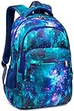 LEDAOU Schulrucksack Jungen Teenager Mädchen Schultaschen Kinder Rucksäcke Wasserdicht Leichtgewicht Schulranzen Groß für Schule Geschenke (Galaxy Blue)