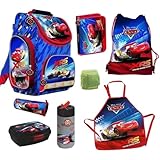Familando Disney Cars Schulranzen 1. Klasse für Jungen und Mädchen · ergonomischer Tornister · Schultaschen-Set (8-teilig)