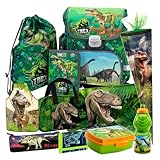 Dinosaurier Dino T-Rex 11 Teile Set Schulranzen Ranzen Federmappe Schultüte 85 cm Tornister Sporttasche mit Sticker-von-Kids4shop Ma