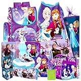 Frozen Eiskönigin ELSA Olaf 21 Teile Schulranzen Tornister RANZEN Schulrucksack Set Schultüte 85 cm Sporttasche mit Sticker-von-Kids4shop