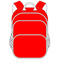 Schulranzen und Schulrucksack rot